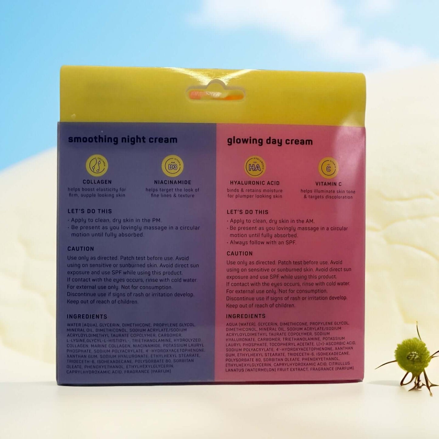 SpaLife Face Cream Duo packaging with details for night and day cream.