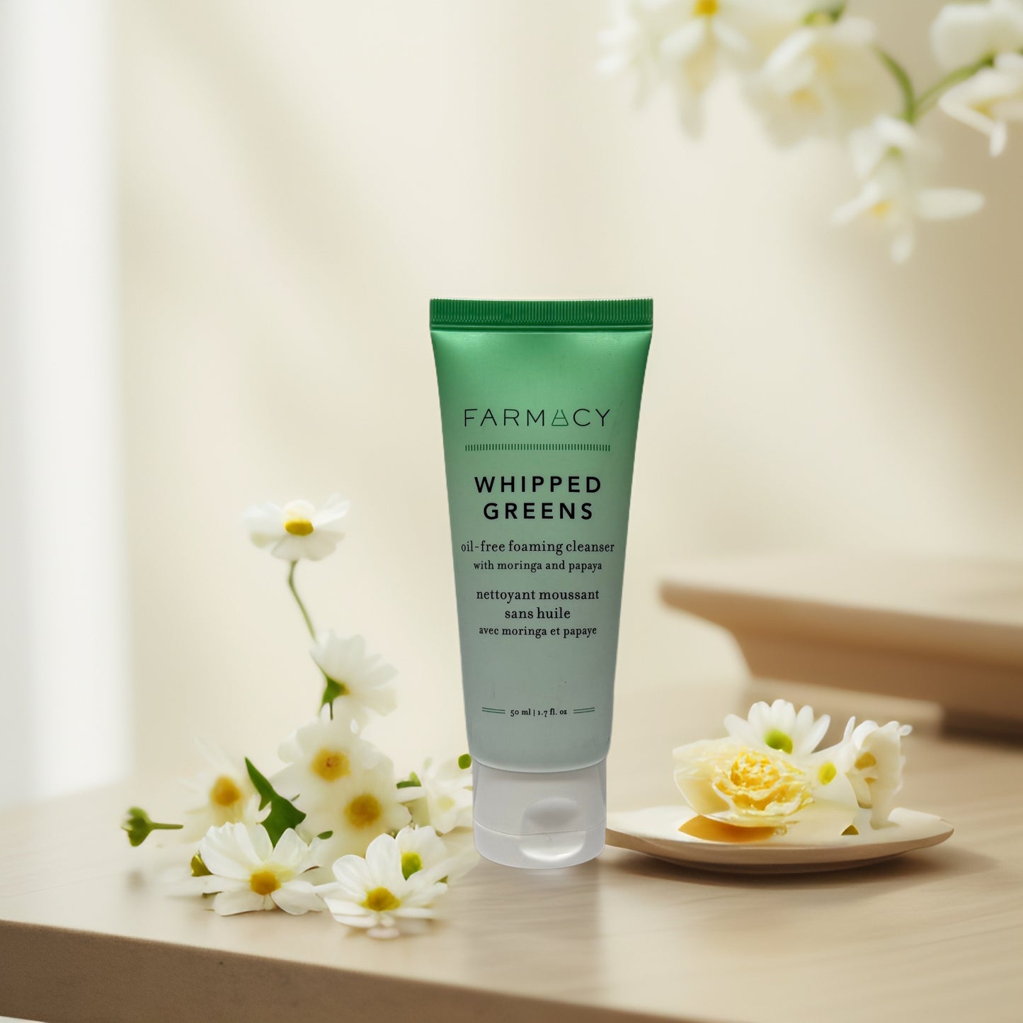 Purify & Cleanse | Whipped Greens Foaming Facial Cleanser by Farmacy - 1.7 fl oz