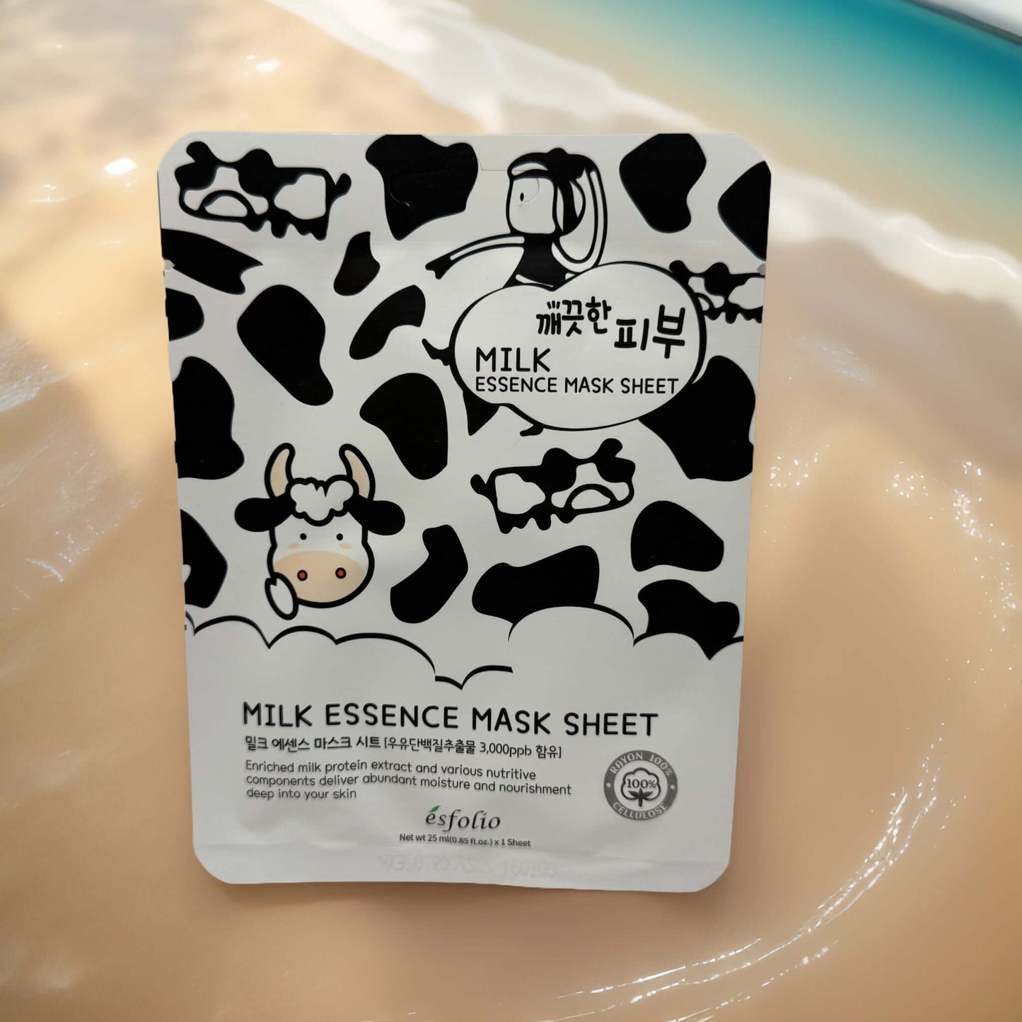 Milk Essence Mask Sheet by esfolio, designed to hydrate and nourish your skin with milk extract.