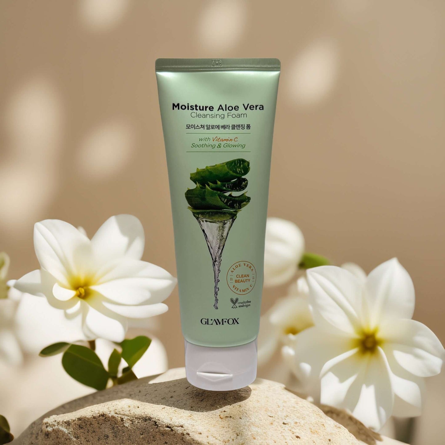Soothing Daily Cleanse | Moisture Aloe Vera Cleansing Foam by GLAMFOX – 5.3 fl oz