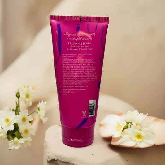 Glittering Nights Body Butter 6.7 fl oz with floral backdrop