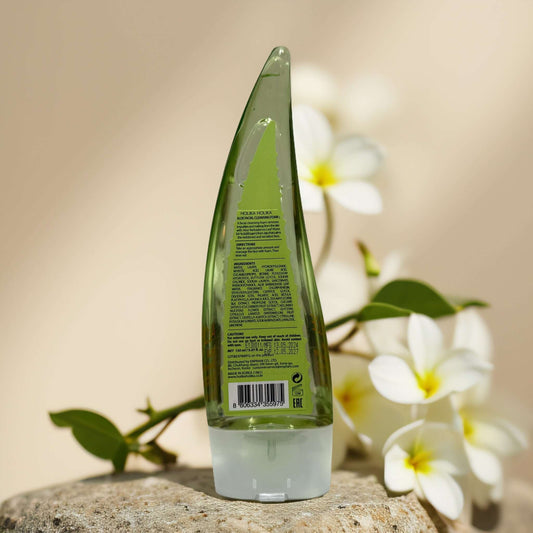 Holika Holika Soothing Cleanse Aloe Facial Cleansing Foam 5.1 fl oz packaging with floral background.