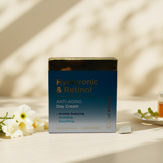 Hydrate & Smooth | Hyaluronic & Retinol Day Cream by Clear Visage - 1.7 fl oz