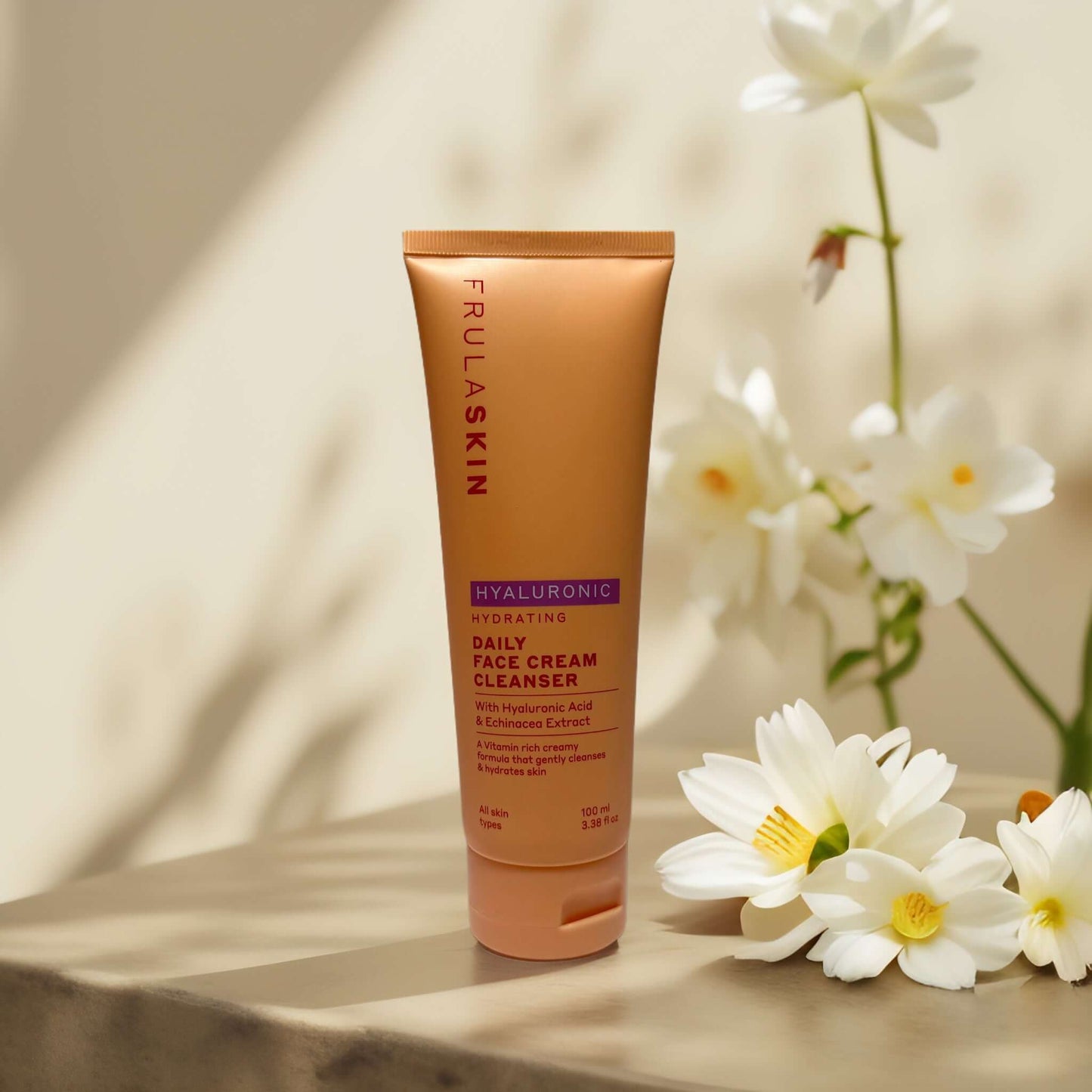 FRULASKIN Hyaluronic Daily Face Cream Cleanser on display