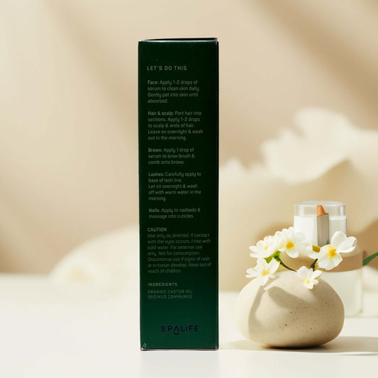 Instructions and usage directions for SpaLife castor oil