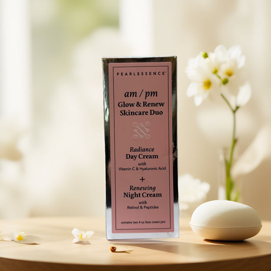 Glow & Renew | Day & Night Face Cream Duo, by Pearlessence - 4 oz each