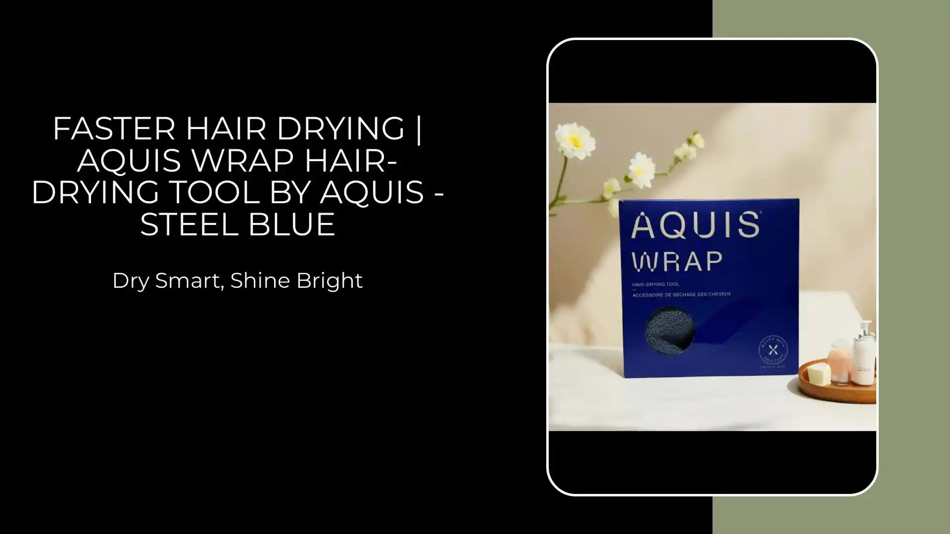 Faster Hair Drying | Aquis Wrap Hair-Drying Tool by Aquis - Steel Blue by@Outfy