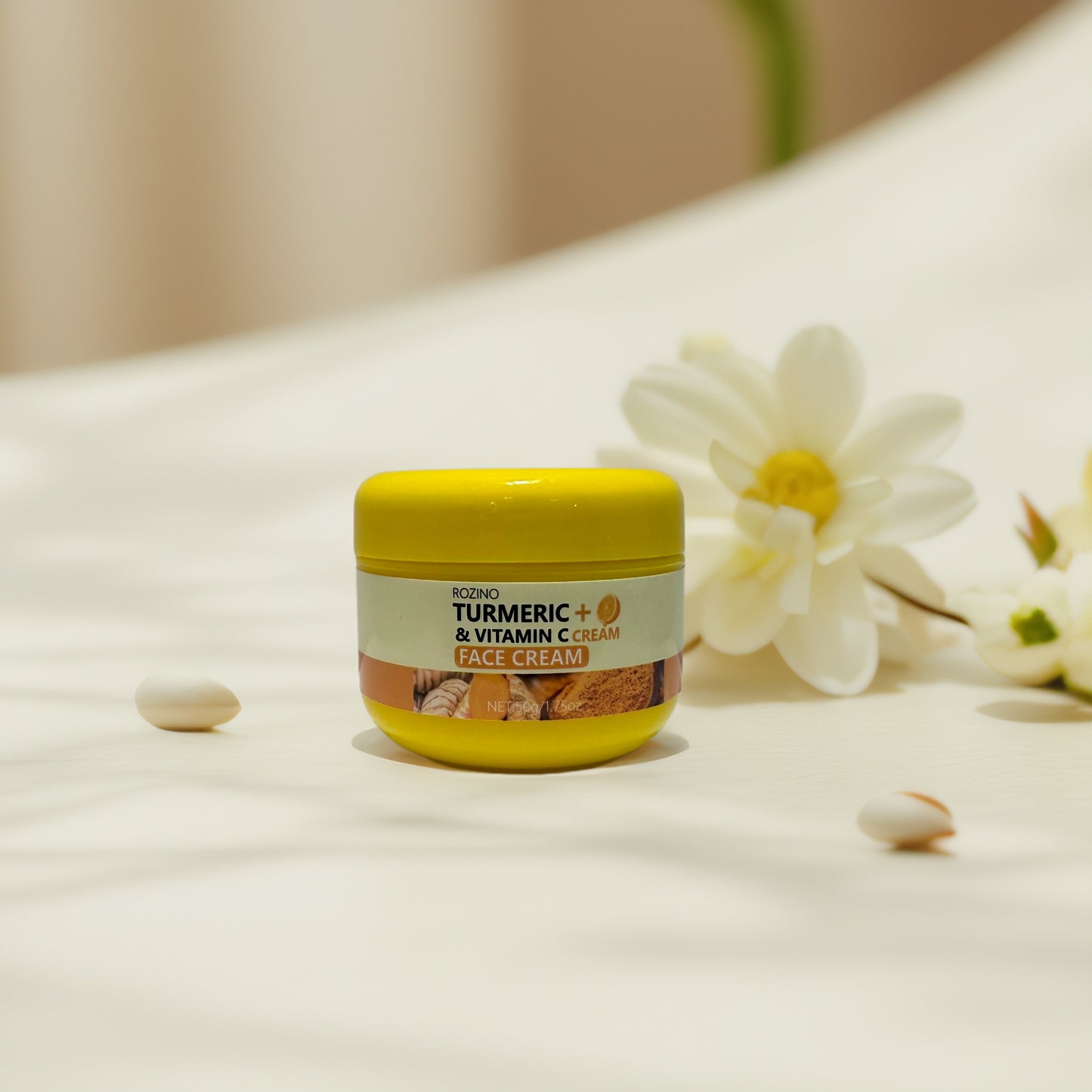 Brightening & Firming | Face Cream with Turmeric & Vit C by Rozino – 1.8 fl oz