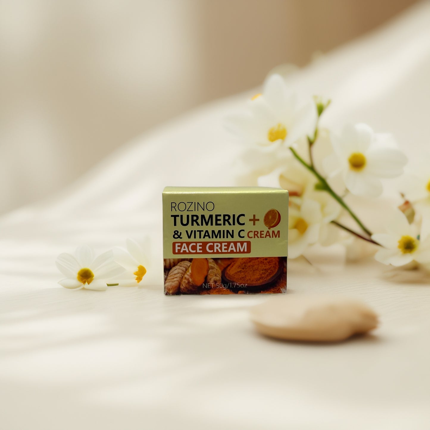 Brightening & Firming | Face Cream with Turmeric & Vit C by Rozino – 1.8 fl oz