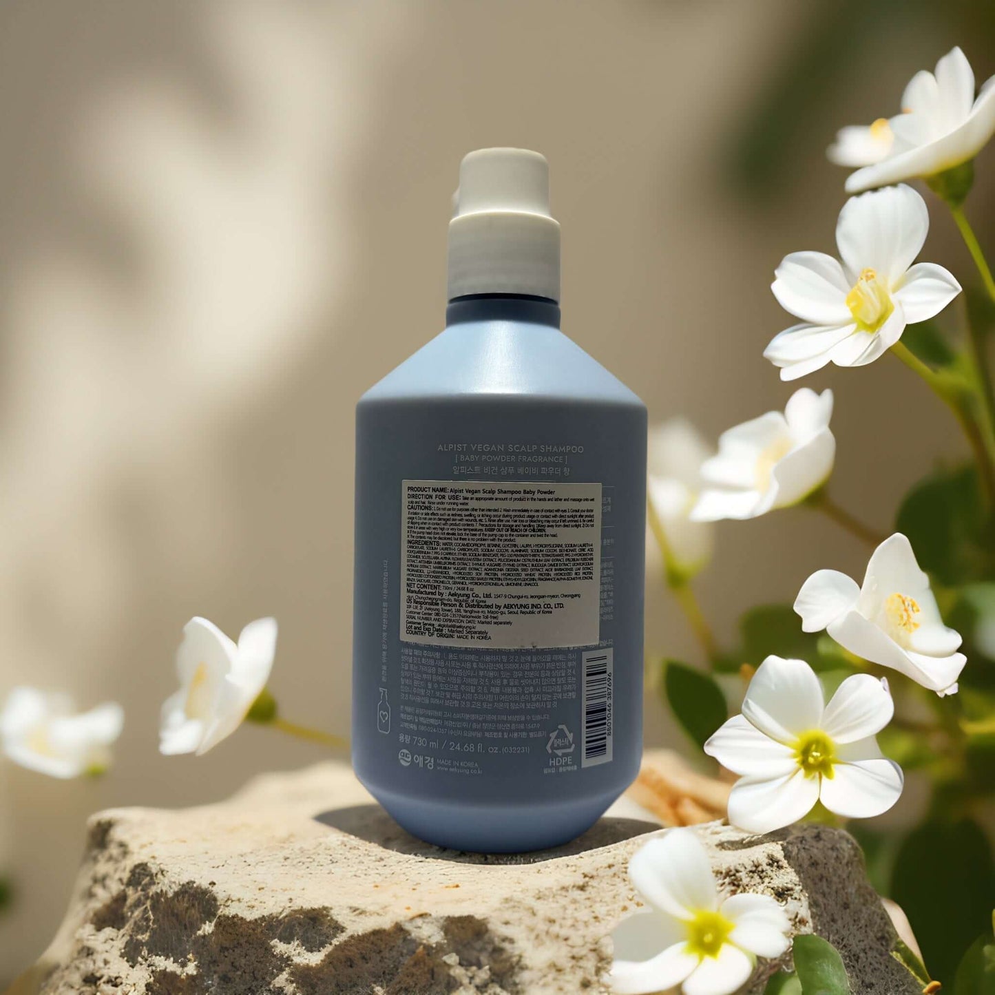 Vegan Scalp Shampoo by Alpist, 24.7 fl oz, with Swiss herbal extracts and baby powder fragrance.