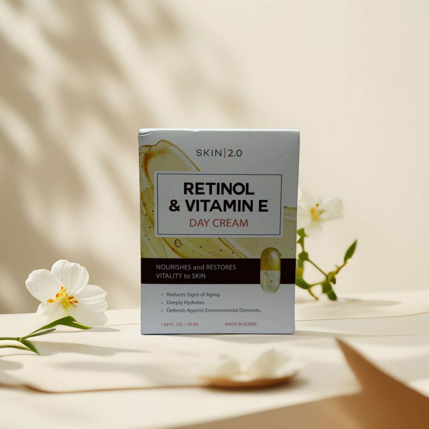 Hydrate + Defend | Retinol & Vitamin E Day Cream by Skin 2.0 – 1.7 fl oz