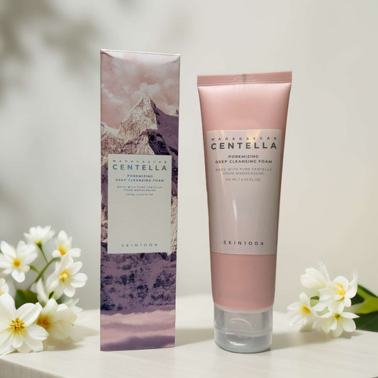 SKIN1004 Madagascar Centella deep-cleansing foam product with box.