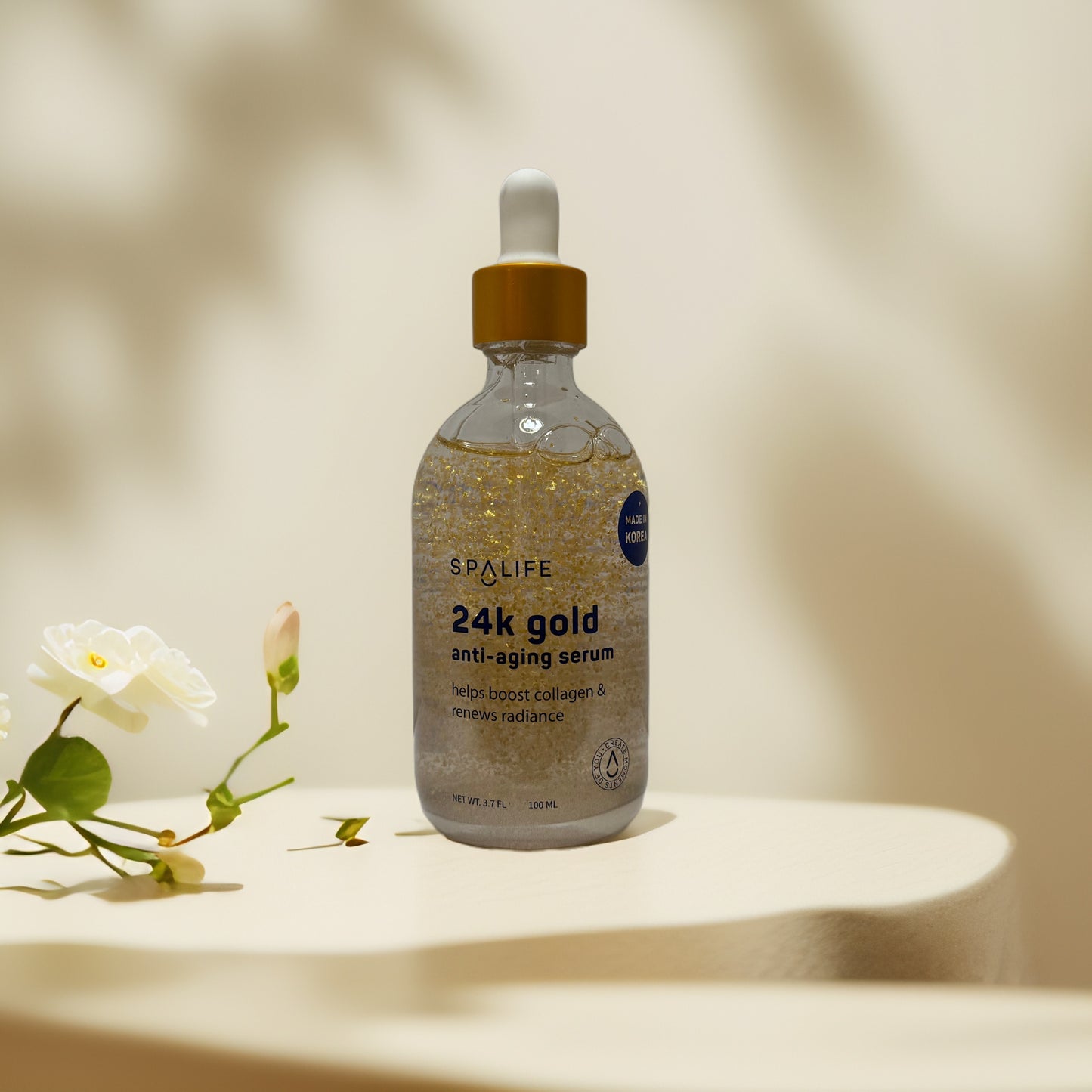 Boost Radiance | 24K Gold Anti-Aging Facial Serum by SpaLife - 3.7 fl oz