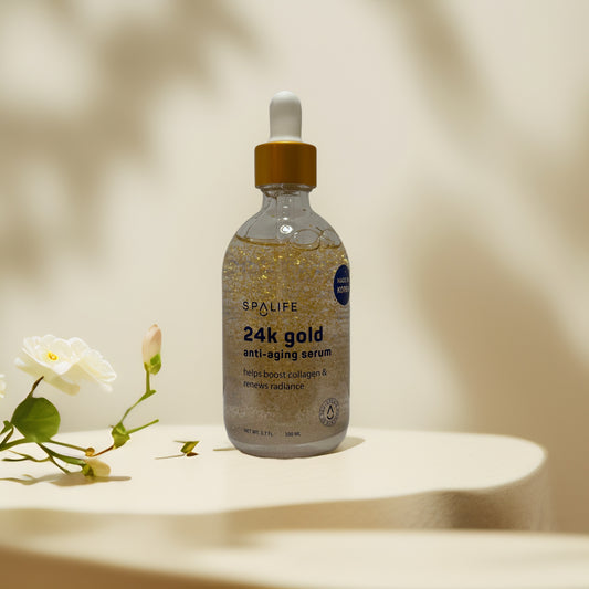 Boost Radiance | 24K Gold Anti-Aging Facial Serum by SpaLife - 3.7 fl oz