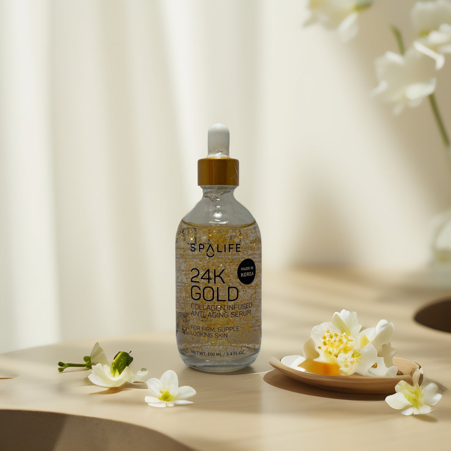 Boost Radiance | 24K Gold Anti-Aging Facial Serum by SpaLife - 3.7 fl oz