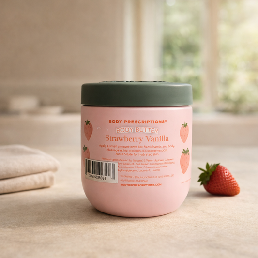Sweet Softness | Strawberry Vanilla Body Butter w Vit A by Body Prescriptions – 17.9 fl oz