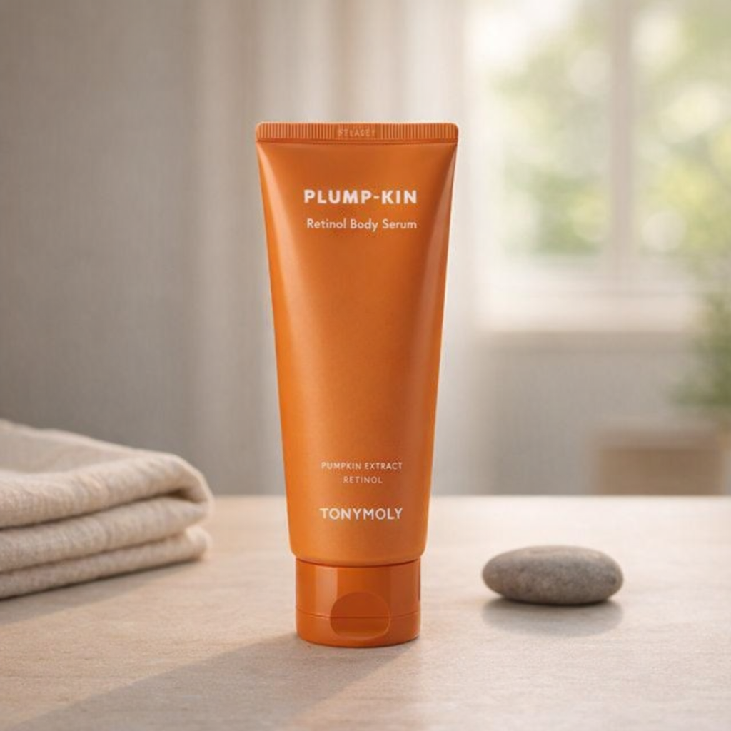 Smooths & Hydrates | Plump-Kin Retinol Body Serum by TONYMOLY – 4.05 fl oz