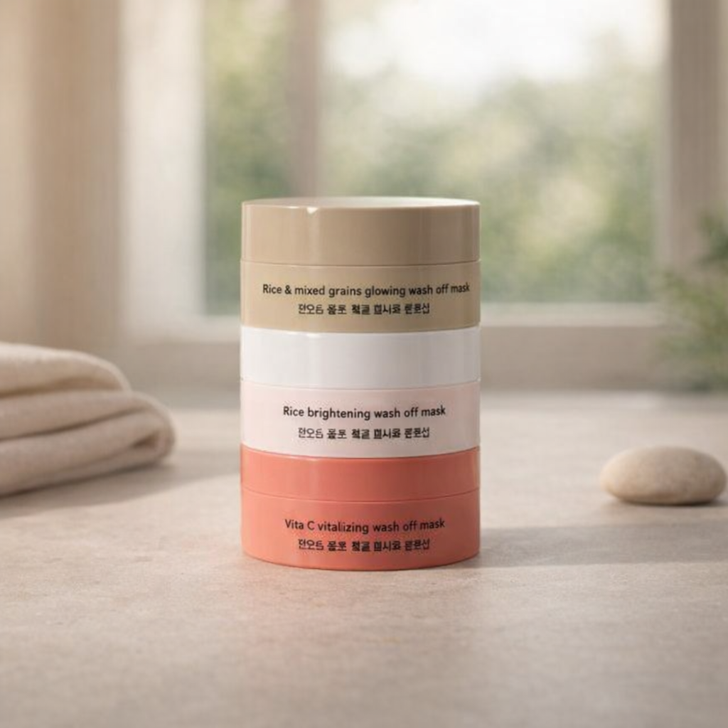 Brightening & Hydrating | Rice Wash-Off Mask Trio by MIDHA – 5.28 fl oz