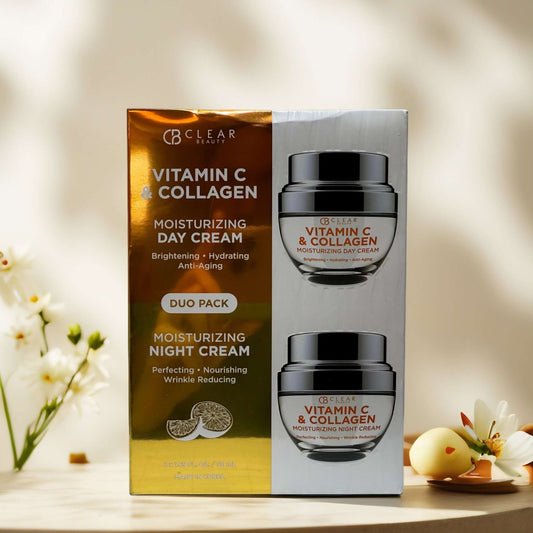 Vitamin C & Collagen Day and Night Cream Duo by Clear Beauty