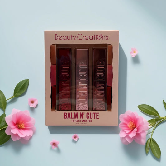 Beauty Creations Balm Trio N’ Cute Tinted Lip Balm: Coconut, Rose, Cherry - Queen City Skincare