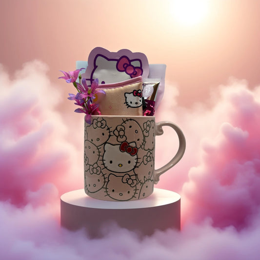 Cup - o’ - Skincare: Purr - fect Kitty – Pink Hello Kitty Mug, Patches, Mask & More - Queen City Skincare