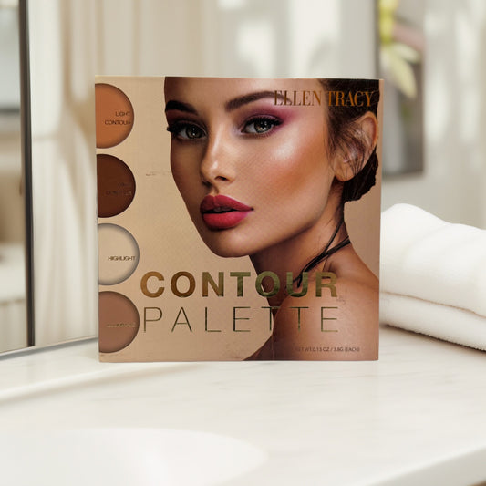 Ellen Tracy Contour Palette: Highlight & Bronze & Define 4 Shade Compact Kit - Queen City Skincare
