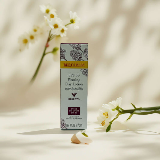 Burt's Bees SPF 30 Firming Day Lotion with Bakuchiol packaging