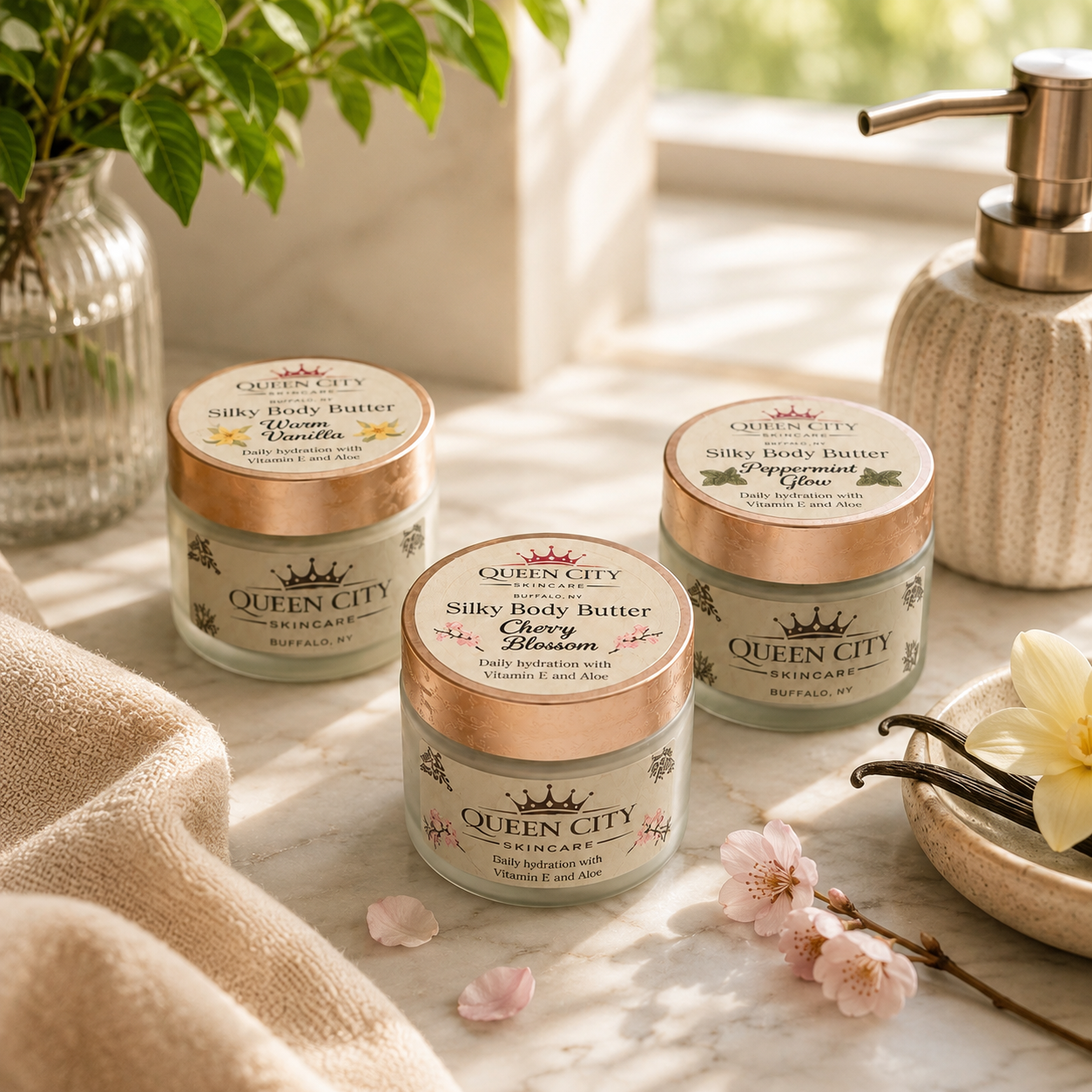 Holiday Whipped Body Butter Duo – Handmade Skincare Gift Set