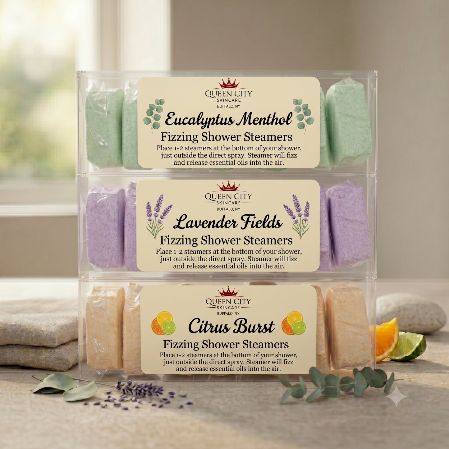 Shower away Stress | Handcrafted, Small-batch Shower Steamers from QCS