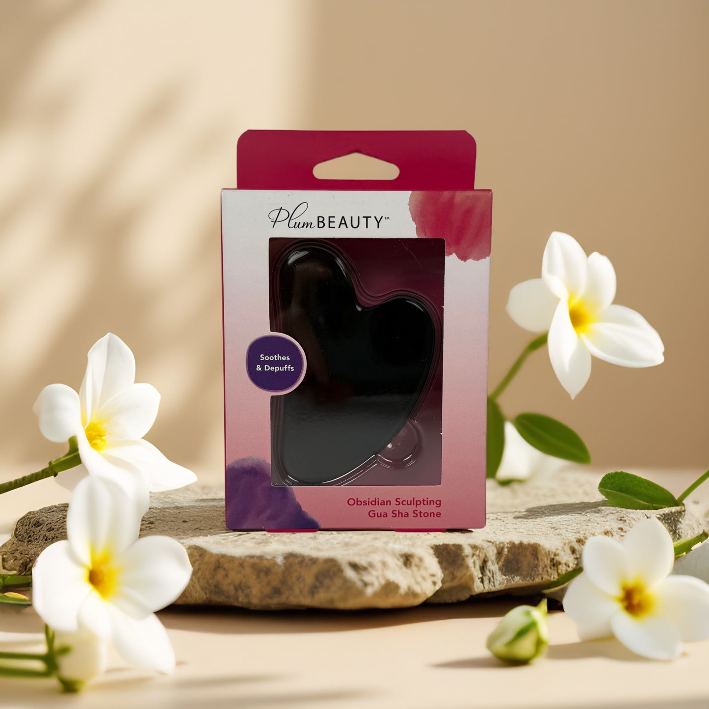 Lift & Soothe | Obsidian Facial Gua Sha Tool from Plum Beauty