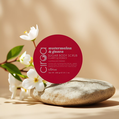 Clarifying Smoothness | Watermelon & Guava Sugar Body Scrub from Circa Beauty – 21.1 fl oz
