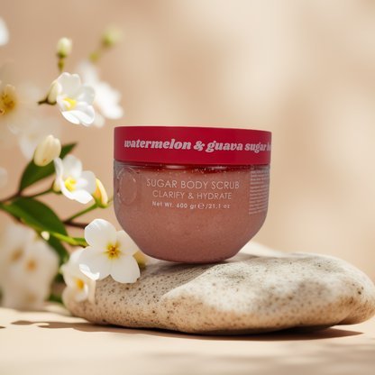 Clarifying Smoothness | Watermelon & Guava Sugar Body Scrub from Circa Beauty – 21.1 fl oz
