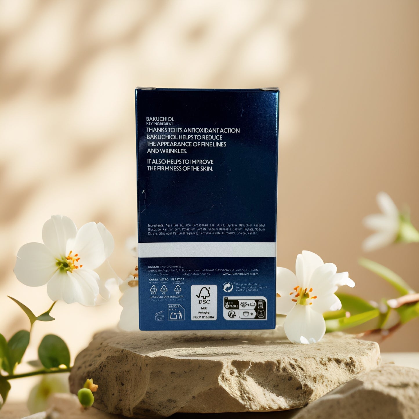 Brightening & Firming | Antioxidant Facial Serum with Bakuchiol + Vitamin C by Kueshi – 1.0 fl oz