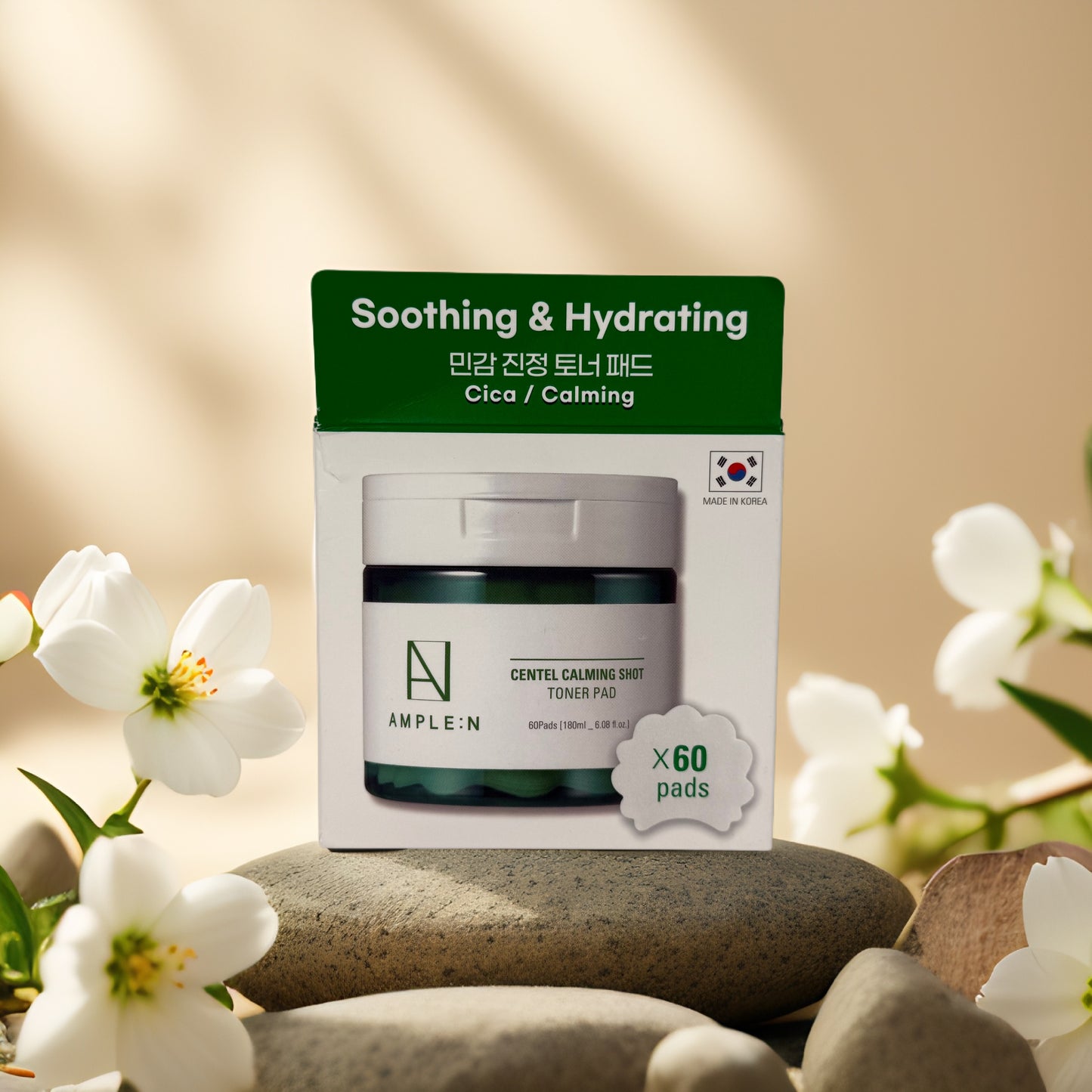 Soothing Hydration | Centel Calming Shot Toner Pads by Ample:N – 6.1 fl oz