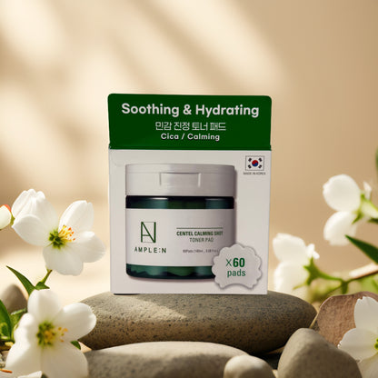 Soothing Hydration | Centel Calming Shot Toner Pads by Ample:N – 6.1 fl oz