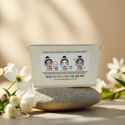 Firming Care | Red Ginseng Essence Sheet Mask by Esfolio – 30 Count (13.5 fl oz)