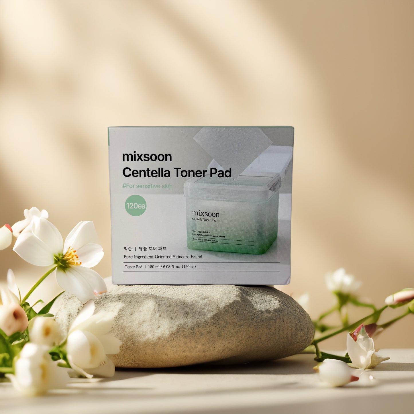 Soothing Balance | Centella Toner Pads by Mixsoon – 120 Count (6.08 fl oz)