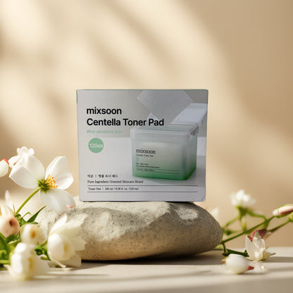 Soothing Balance | Centella Toner Pads by Mixsoon – 120 Count (6.08 fl oz)
