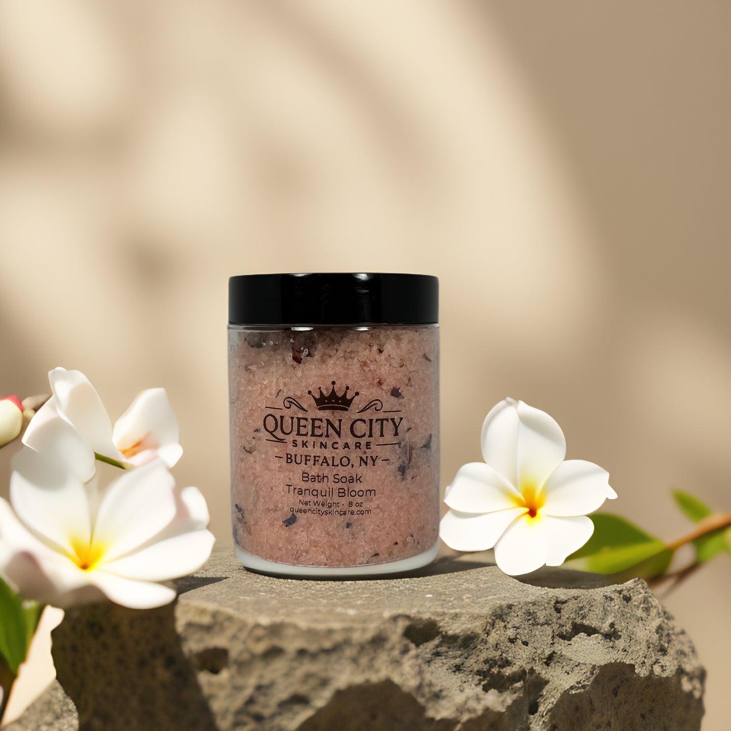 Tranquil Bloom | Peony, Rose & Lavender Bath Soak by Queen City Skincare – 8 oz