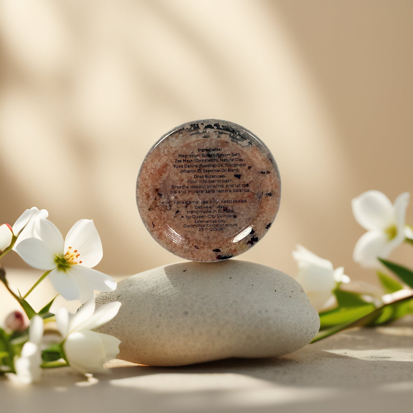 Tranquil Bloom | Peony, Rose & Lavender Bath Soak by Queen City Skincare – 8 oz