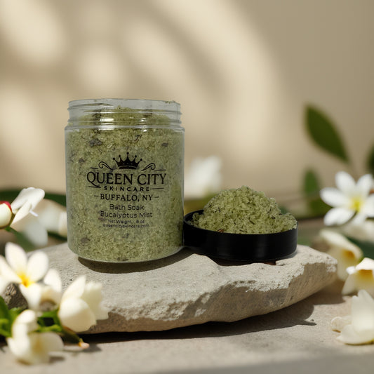 Eucalyptus Mist | Refreshing Herbal Bath Soak by Queen City Skincare – 8 oz