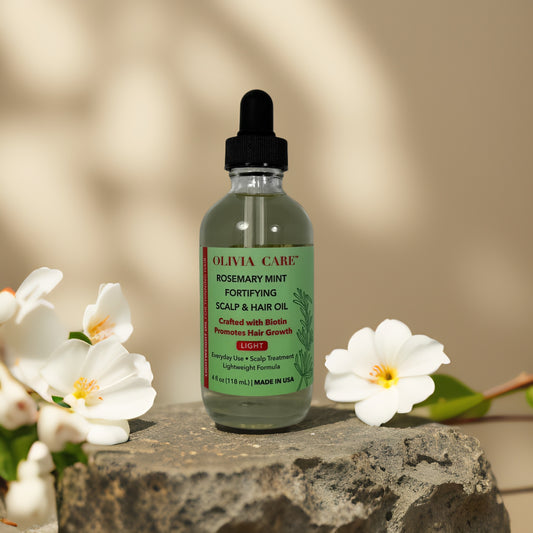 Growth Support | Rosemary Mint Scalp & Hair Oil with Biotin by Olivia Care – 4 fl oz