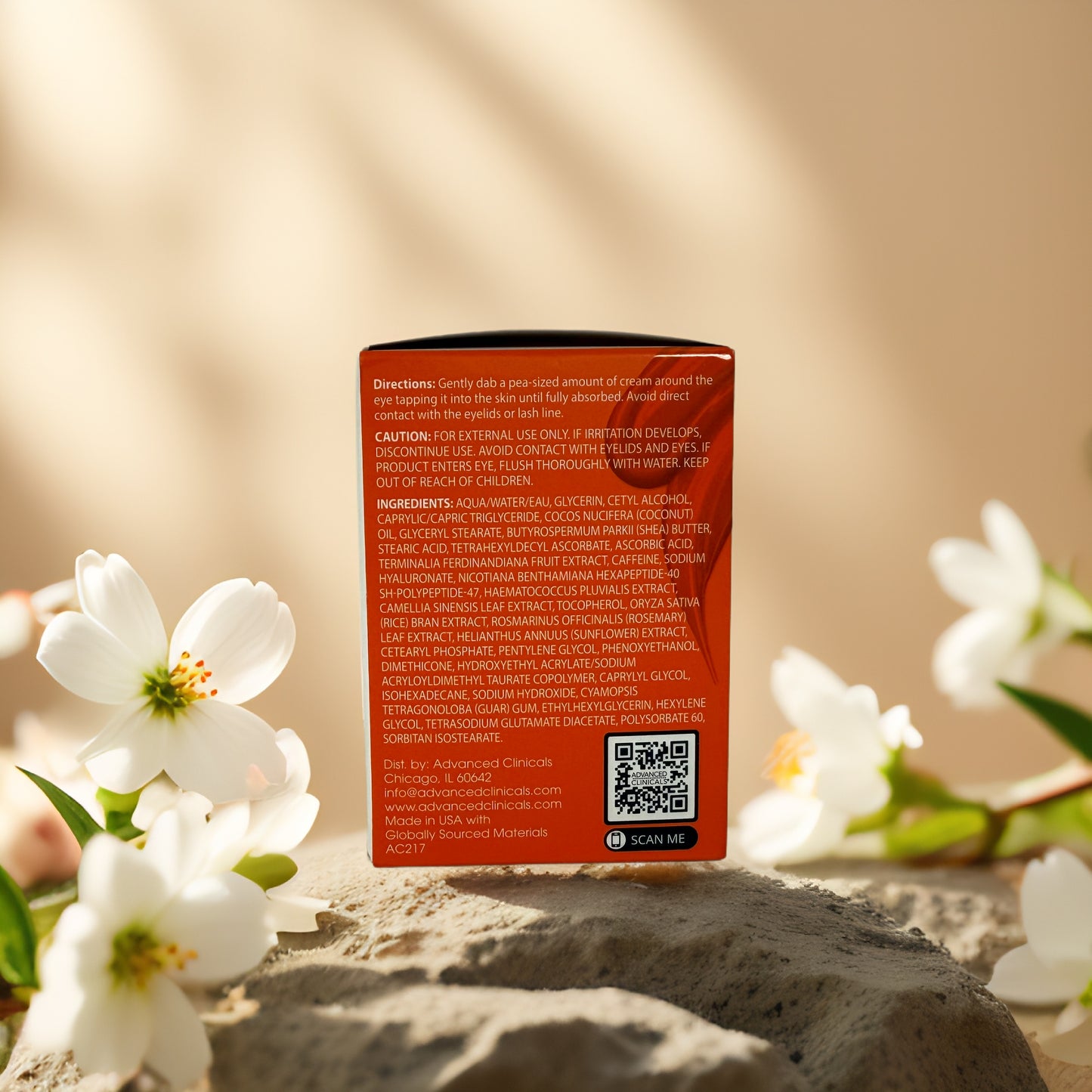 Radiant Under-Eye Care | Vitamin C + Caffeine Eye Cream by Advanced Clinicals – 1 fl oz