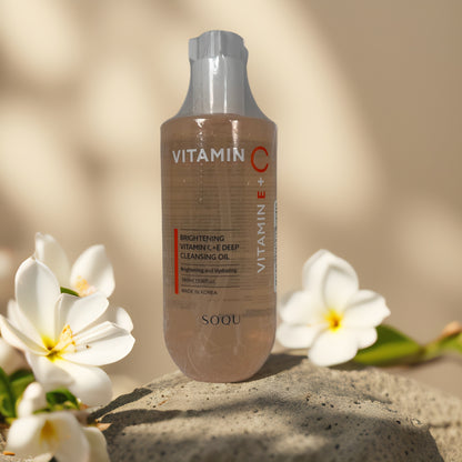 Brightening + Deep Cleanse | Vitamin C+E Cleansing Oil by Soqu – 13.1 fl oz