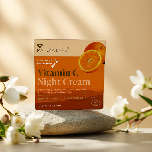 Brightening & Moisturizing | Vitamin C Night Cream by Manuka Lane – 1.69 fl oz