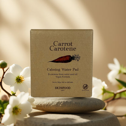Soothes & Hydrates | Carrot Carotene Calming Water Pad by SKINFOOD – 60 Pads