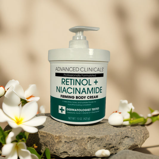 Firms & Visibly Renews | Retinol + Niacinamide Body Cream by Advanced Clinicals – 15 oz