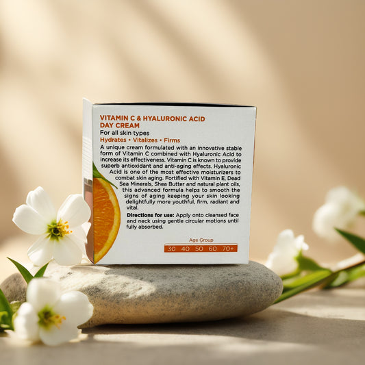 Illuminating & Smoothing | Vitamin C & HA Day Cream w/ Dead Sea Minerals – 1.7 fl oz