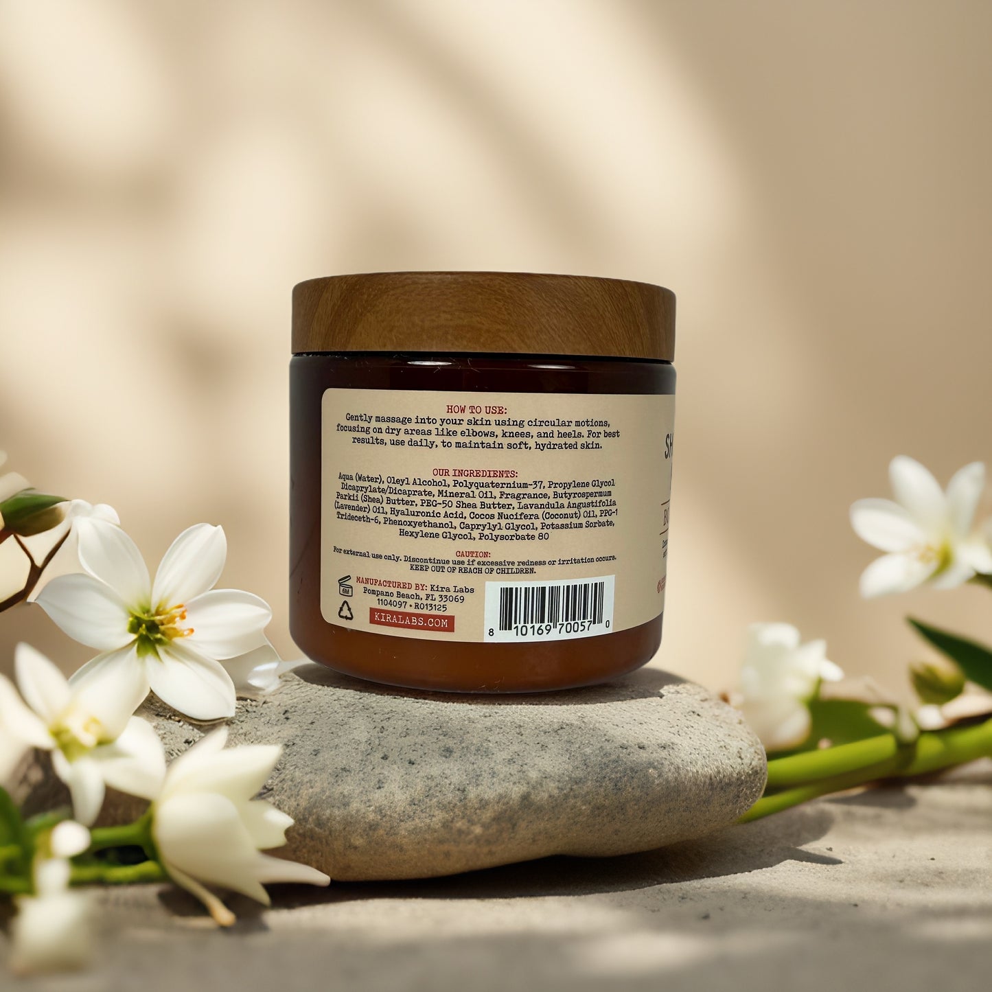 Intense Moisture & Glow | Shea Butter Peach Body Butter by Pharm & Table – 16 fl oz