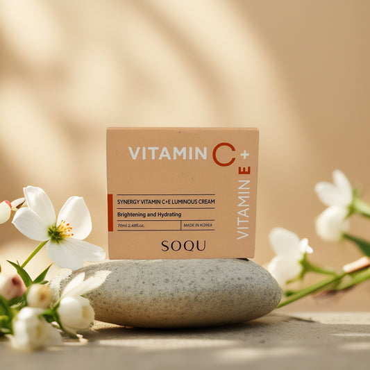Luminous & Hydrating | Synergy Vitamin C+E Cream by SOQU – 2.48 fl oz